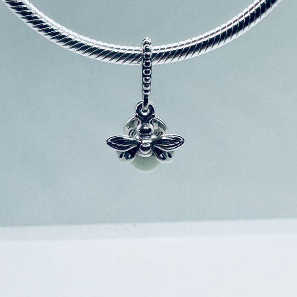 Authentic Pandora Glow-in-the-dark Firefly Dangle Charm / Pandora Bracelet - Picture 4 of 4